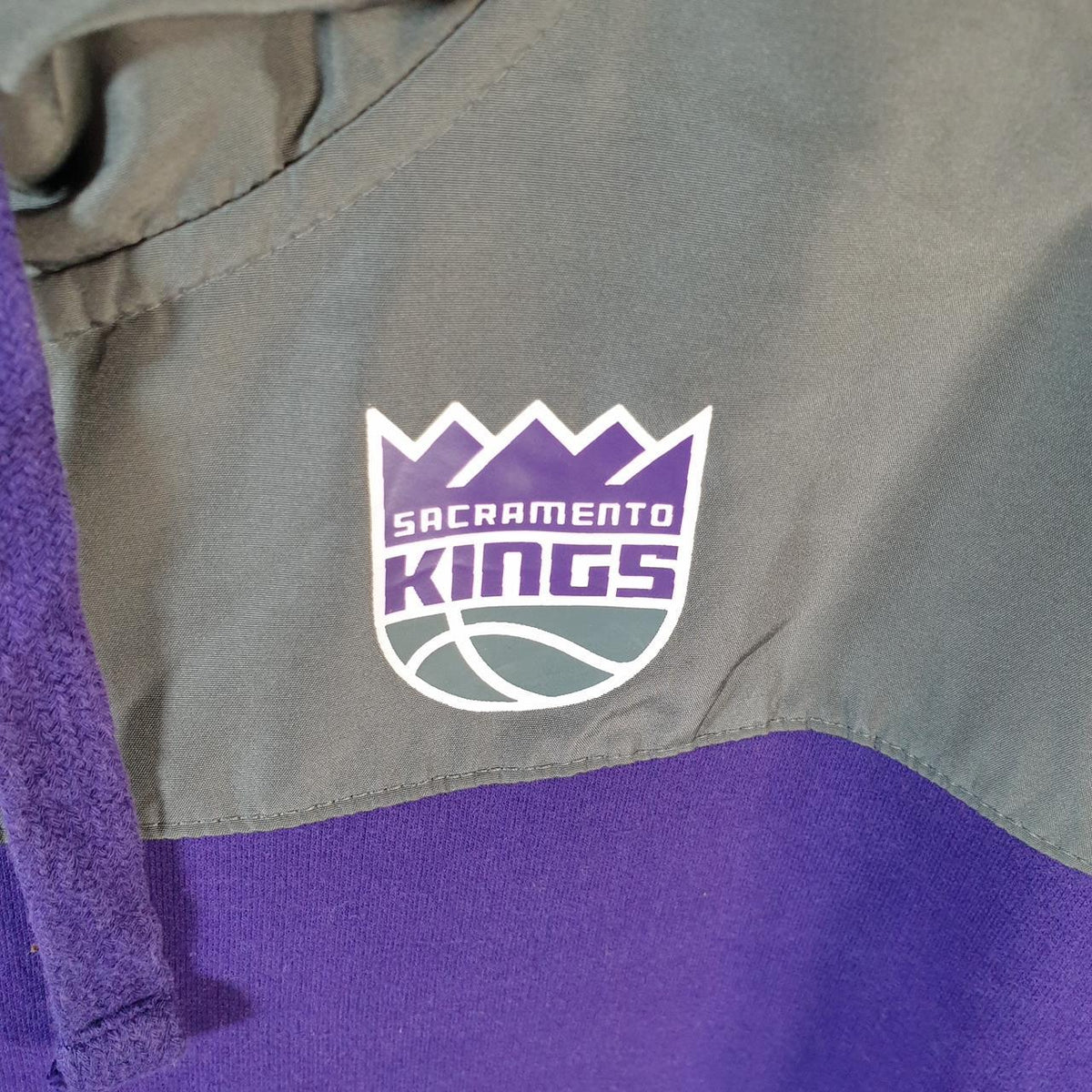 Vintage NBA Sacramento Kings Hoodie Mens Large Purple Full Zip USA Pro Sport