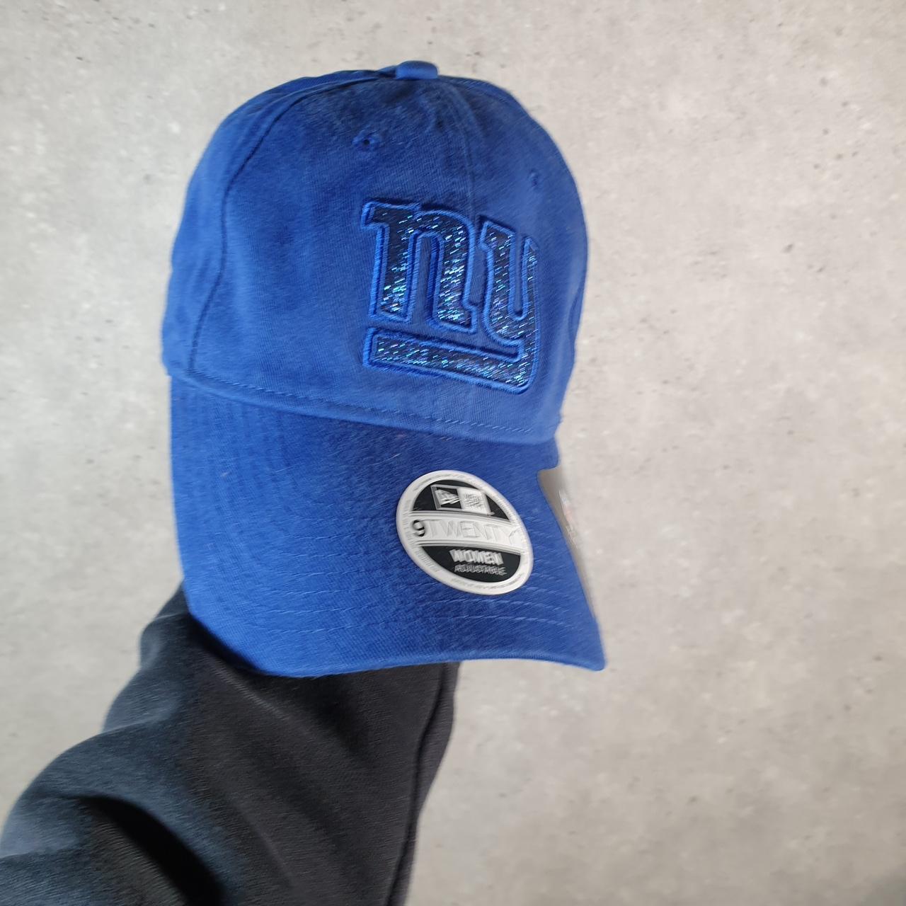 Vintage New York New Era NFL Cap Womens Adjustable Blue USA Spellout Athletic  C8533