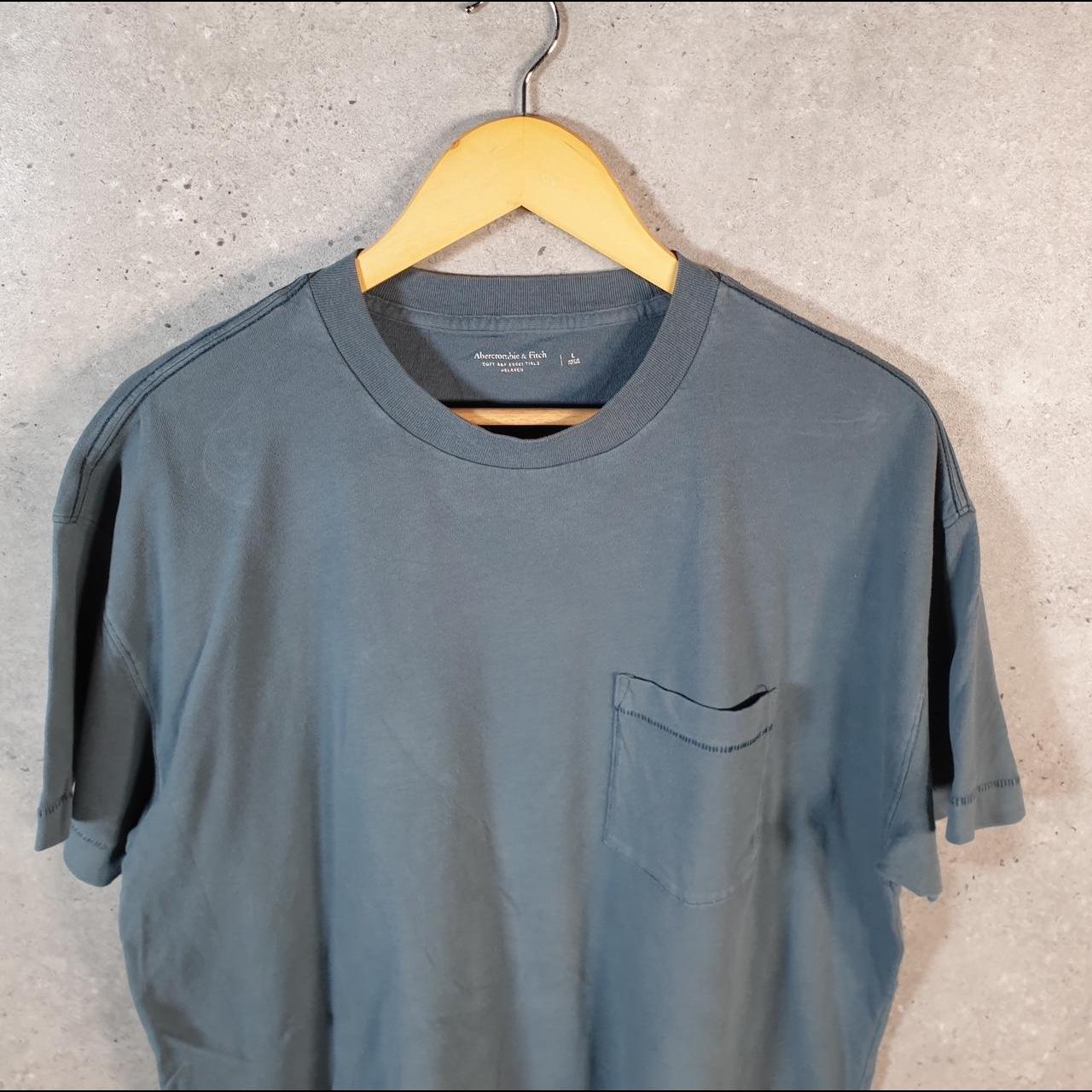 Vintage Abercrombie & Fitch Blank T Shirt Men’s Large Blue Casual Baggy C9944