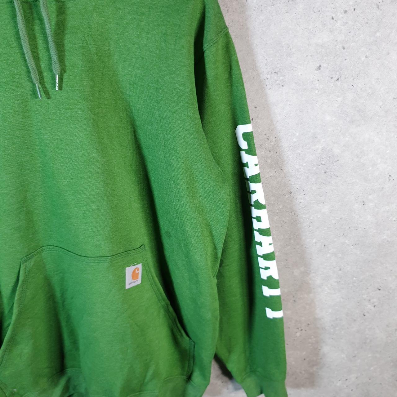 Vintage Carhartt Hoodie Men’s Medium Green Pullover Blank USA Loose Fit