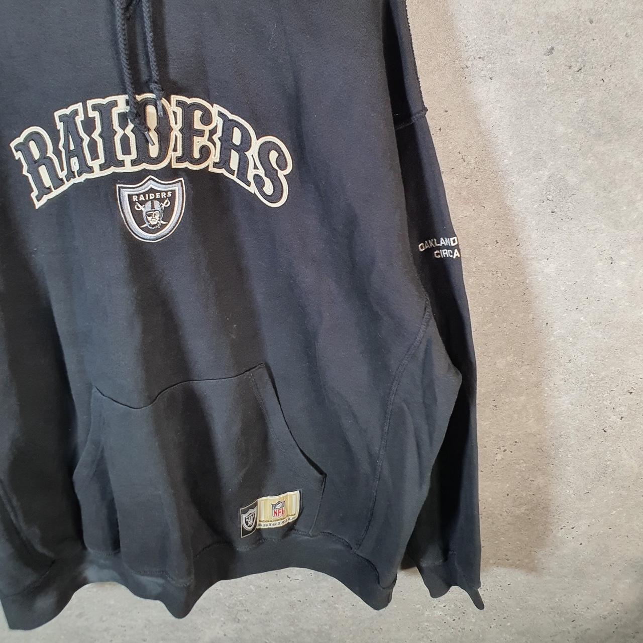 Vintage NFL Oakland Raiders Hoodie Mens 2XL Black Pullover USA Pro Sport