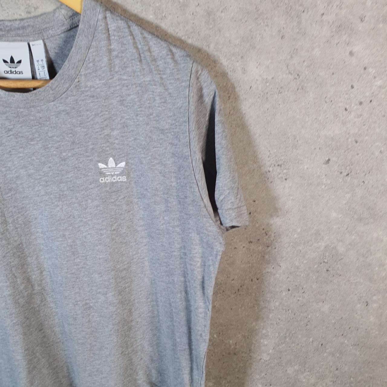 Vintage Adidas Trefoil Retro T Shirt Men’s Small Grey Three Stripes Logo