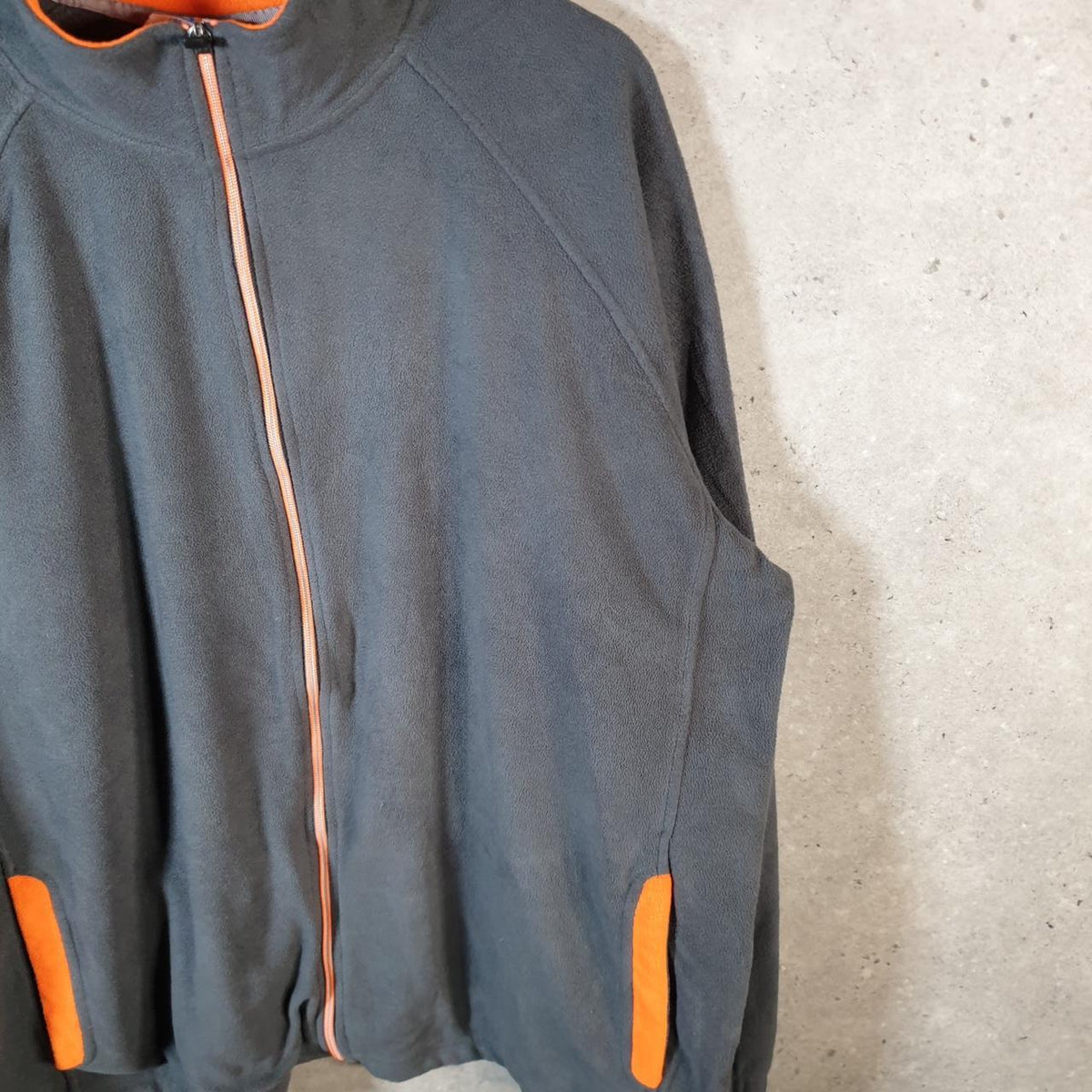 Vintage Starter Full Zip Fleece Sweatshirt Mens XL Grey Logo Winter