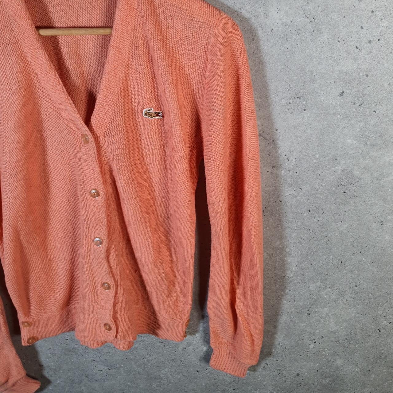 Vintage Haymaker Lacoste Knit Sweater Cardigan Womens Medium Pink Logo Y2K Logo