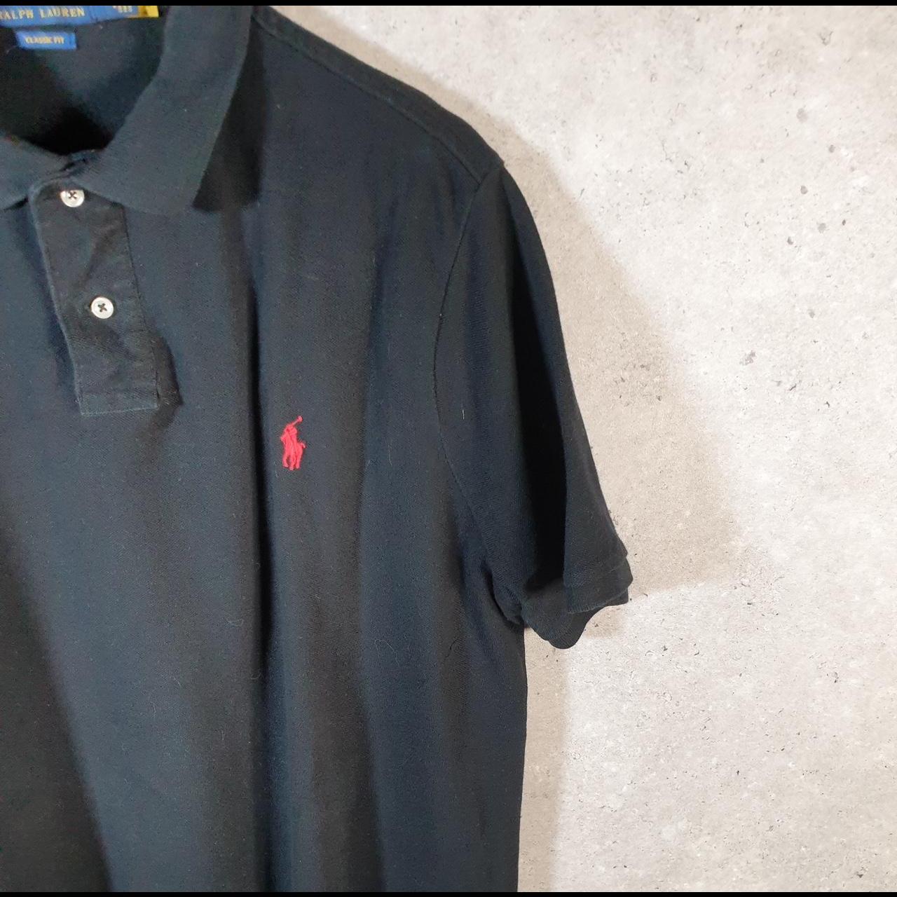 Vintage Ralph Lauren Polo Shirt Men’s XL Black Classic Fit Embroidered Pony