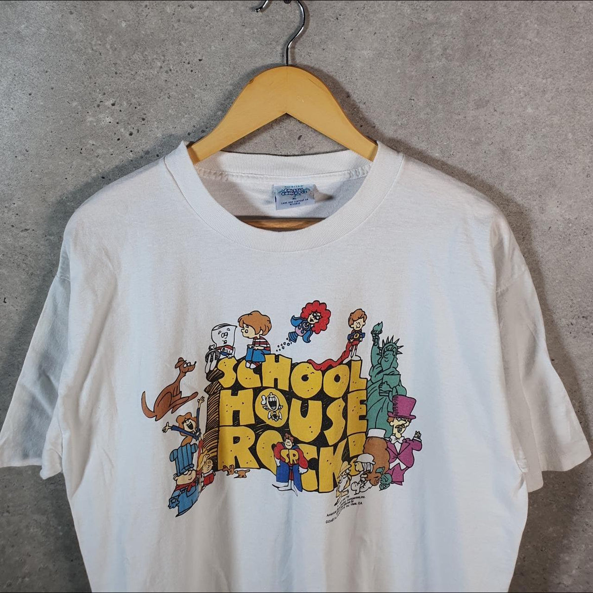 Vintage Coastal Concepts School House Rock 1995 USA Single Stitch T Shirt Men’s XL White