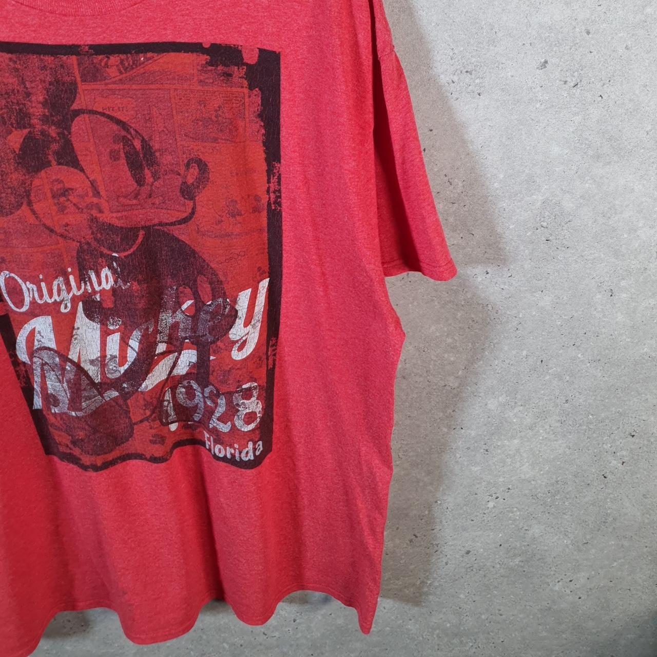 Vintage Disney Land Mickey Mouse Florida T Shirt Men’s XL Pink Logo Graphic Cartoon