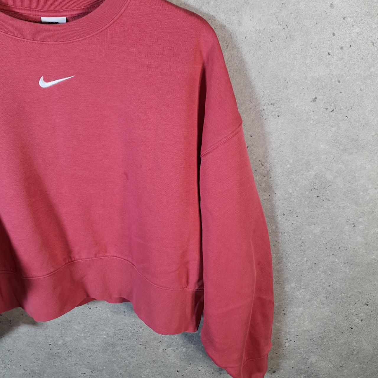 Vintage Nike Cropped Sweatshirt Womens XS Pink Swoosh Y2K Pullover Logo