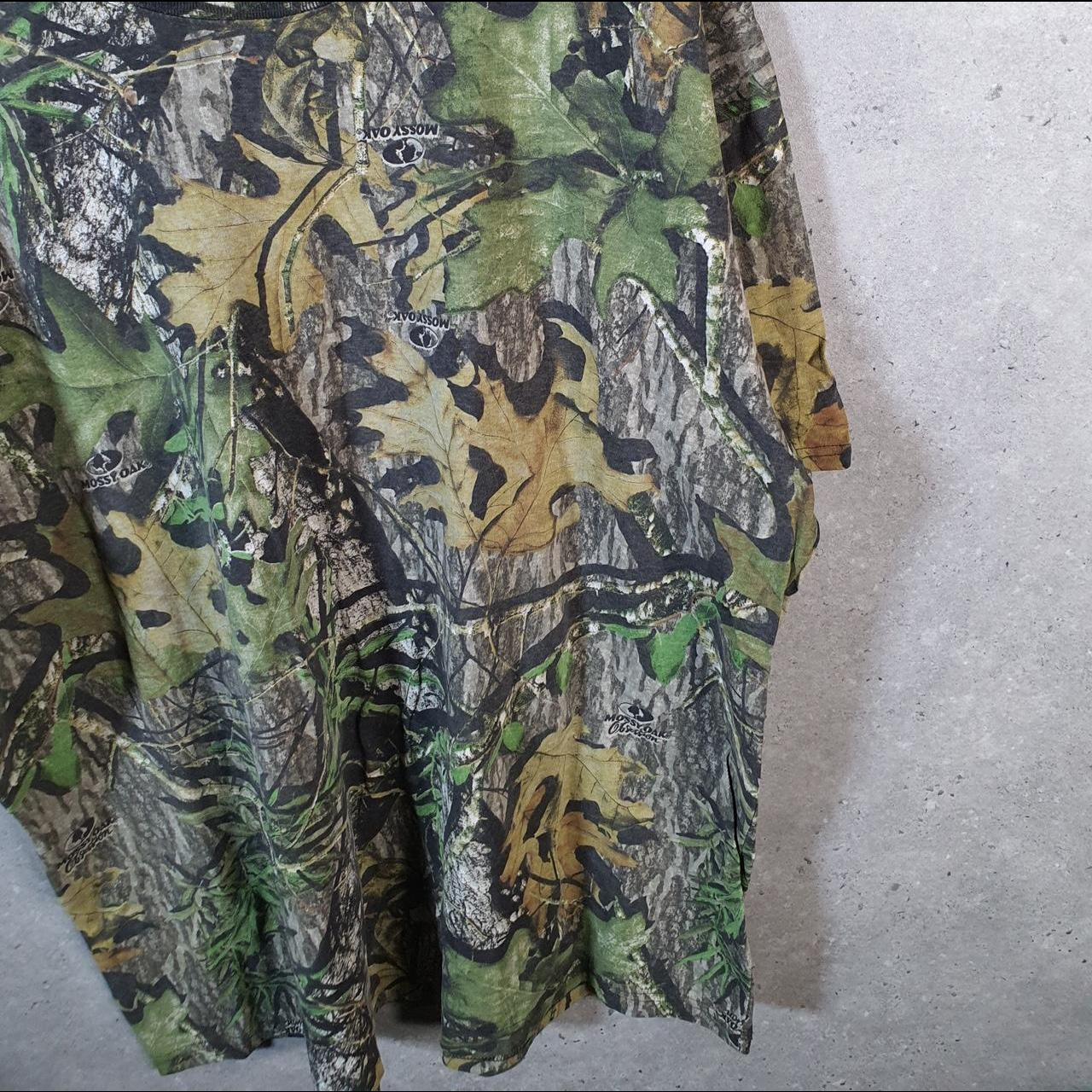 Vintage Jerzees Outdoors RealTree Camoflauge T Shirt Mens 2XL Camo Short Sleeve