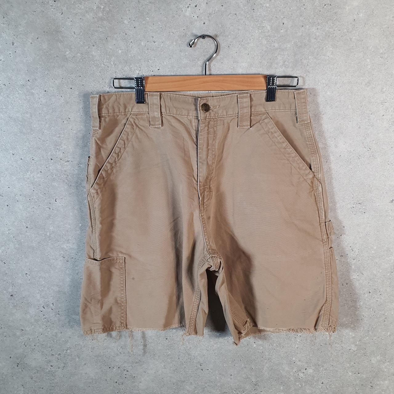 Vintage Carhartt Baggy Carpenter Shorts Jorts Cargo Men’s W32 Brown Original Fit Workwear Big Fish Vintage