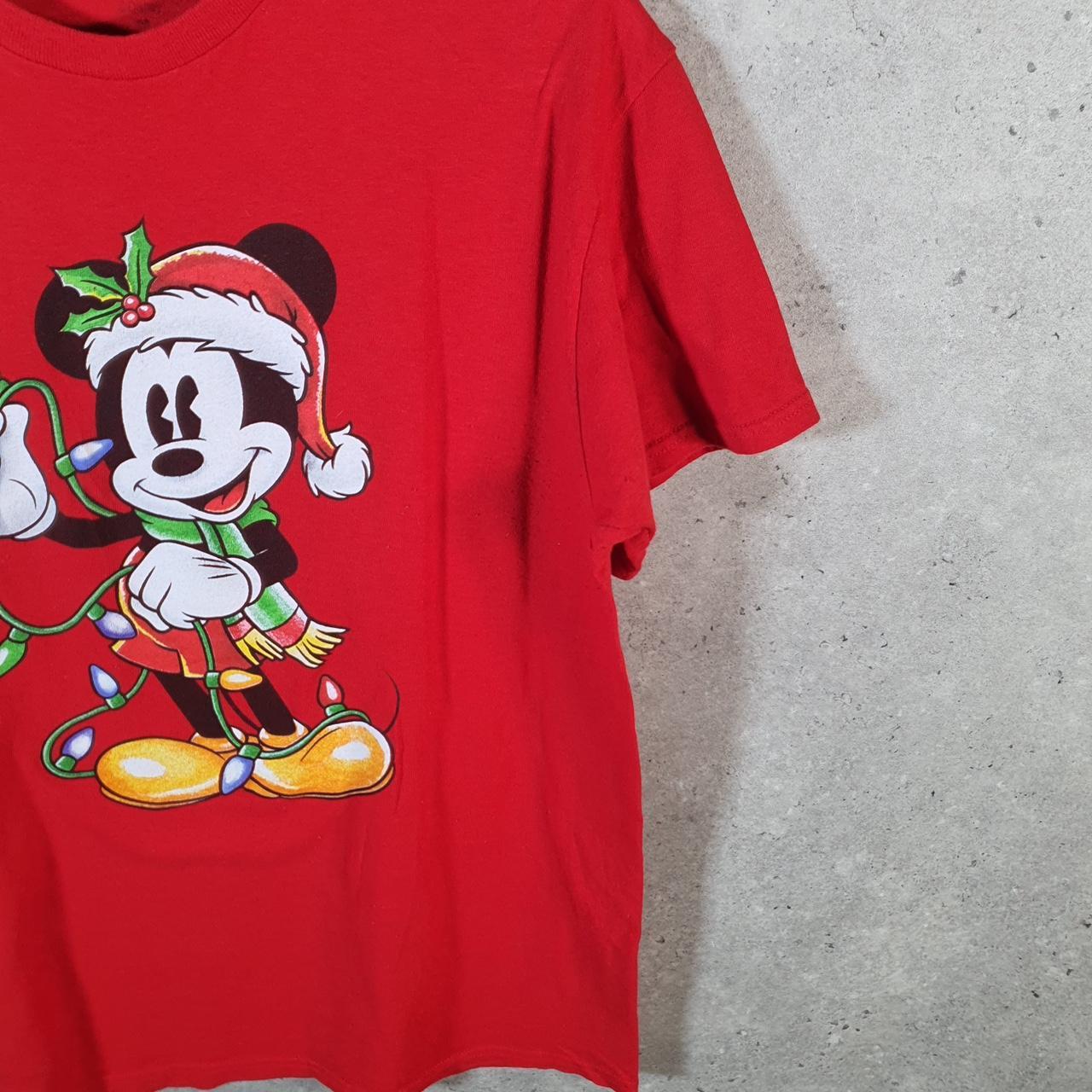 Vintage Disney Land Mickey Mouse T Shirt Men’s Medium Red Logo Graphic Cartoon