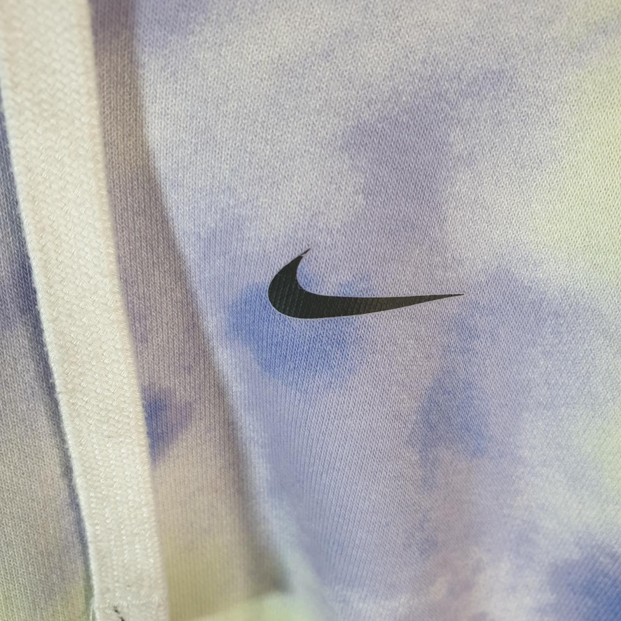 Vintage Nike Cropped Hoodie Womens Small Tie Dye Swoosh Y2K Pullover Logo