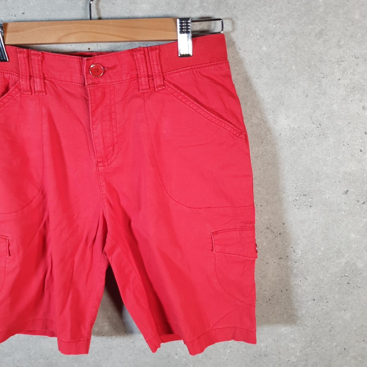 Vintage Lee Baggy Shorts Jorts Cargo Womens W28 Red Relaxed Cargo