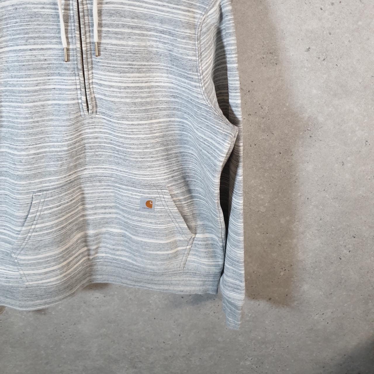 Vintage Carhartt Hoodie Womens Medium Grey Pullover Blank Sweatshirt USA Relaxed Fit