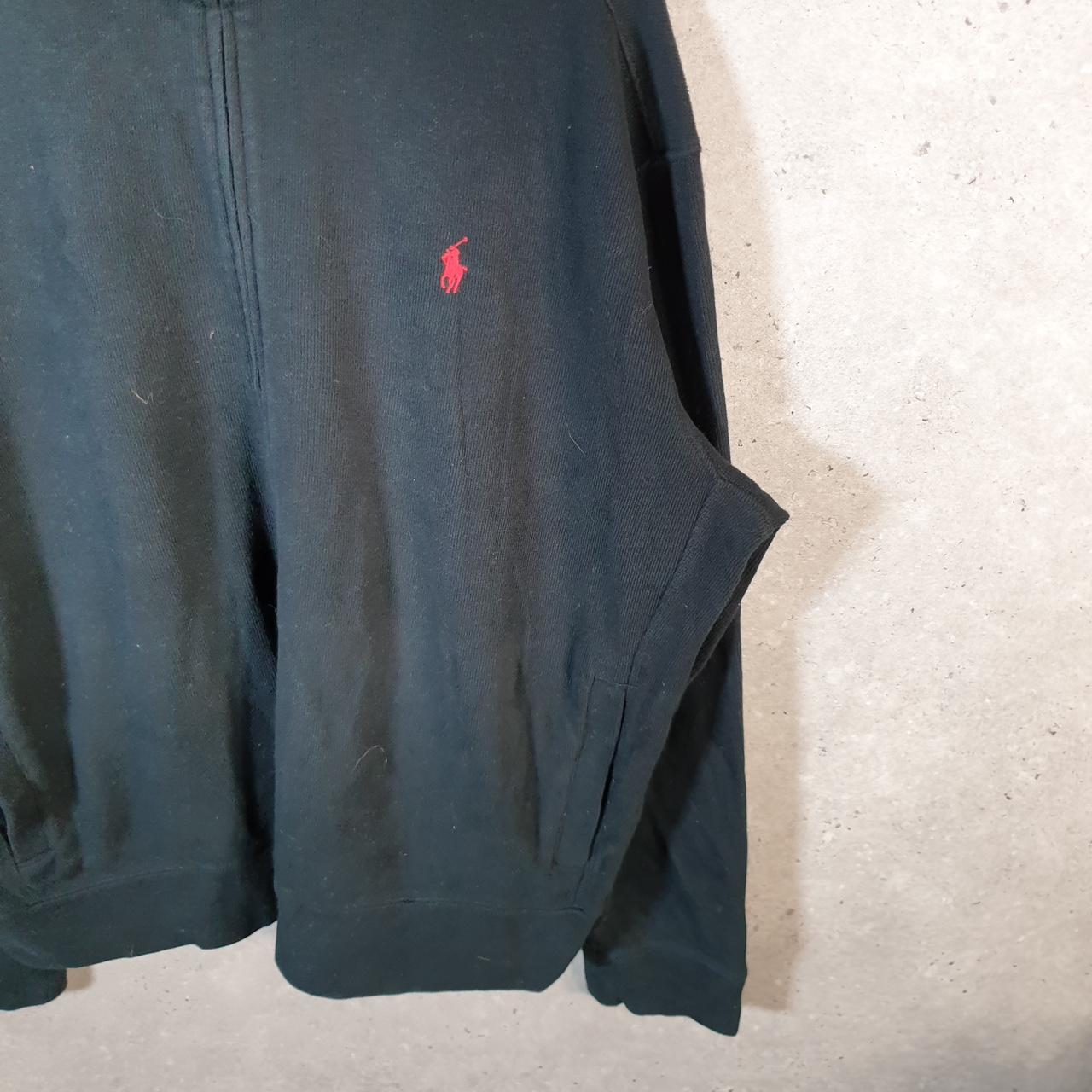 Vintage Ralph Lauren Polo 1/4 Zip Sweatshirt Men’s XL Black Cotton Pullover Pony
