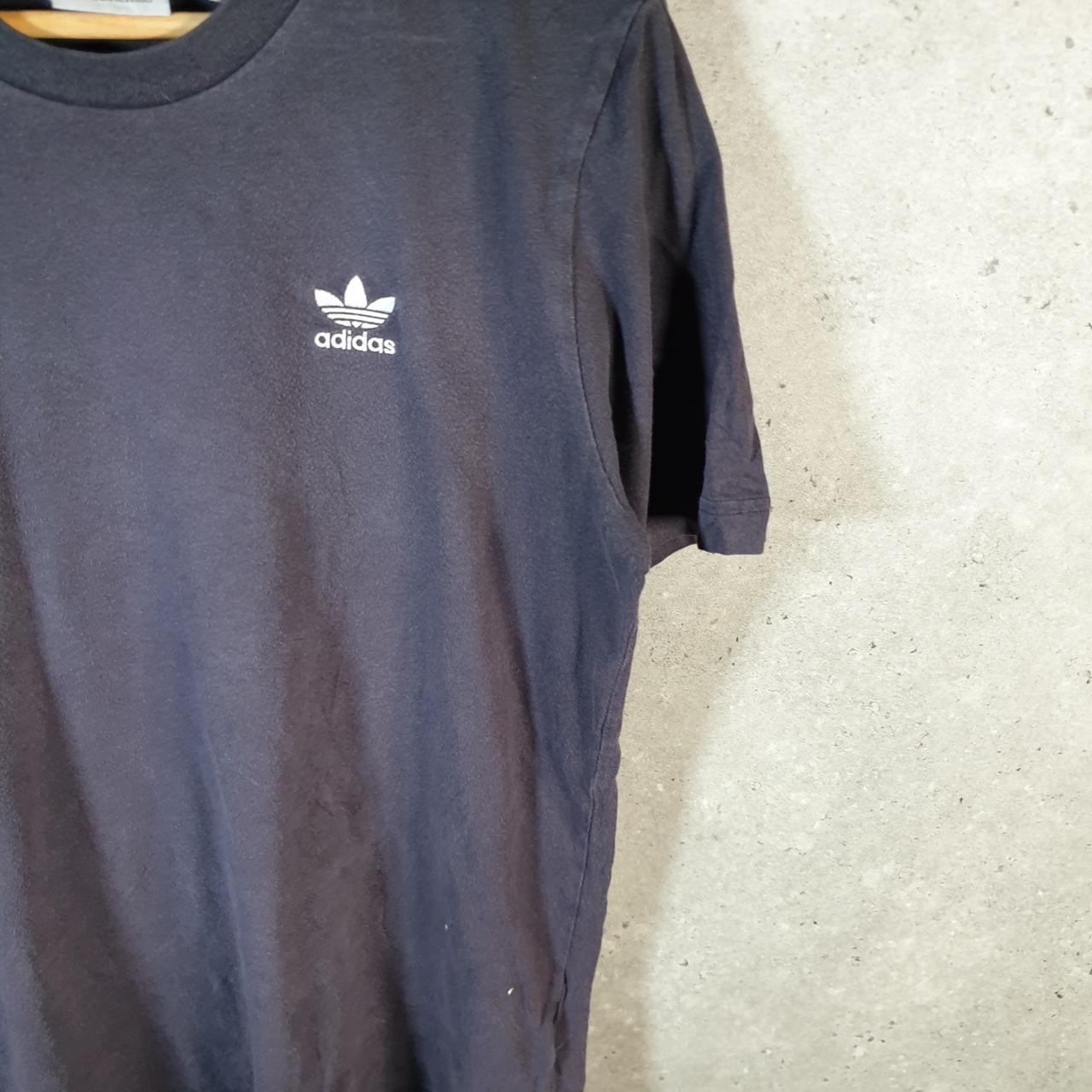 Vintage Adidas Trefoil Retro T Shirt Men’s Small Navy Blue Three Stripes Logo Athletic