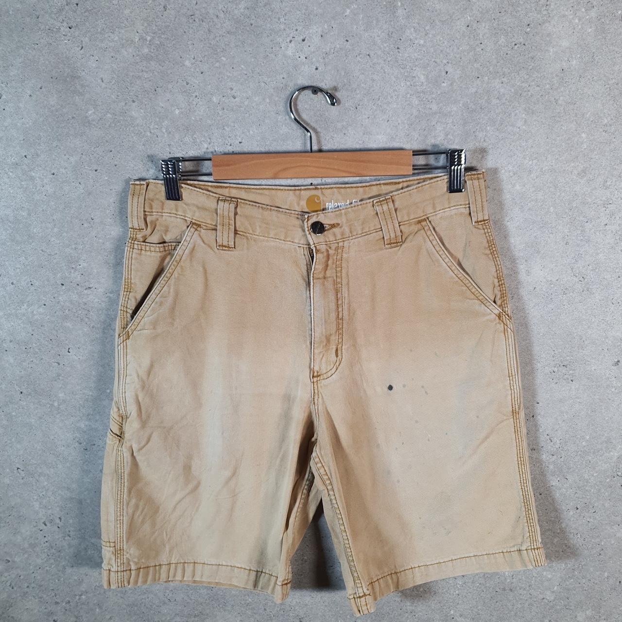 Vintage Carhartt Baggy Carpenter Shorts Jorts Cargo Men’s W33 Brown Relaxed Fit Workwear A4858