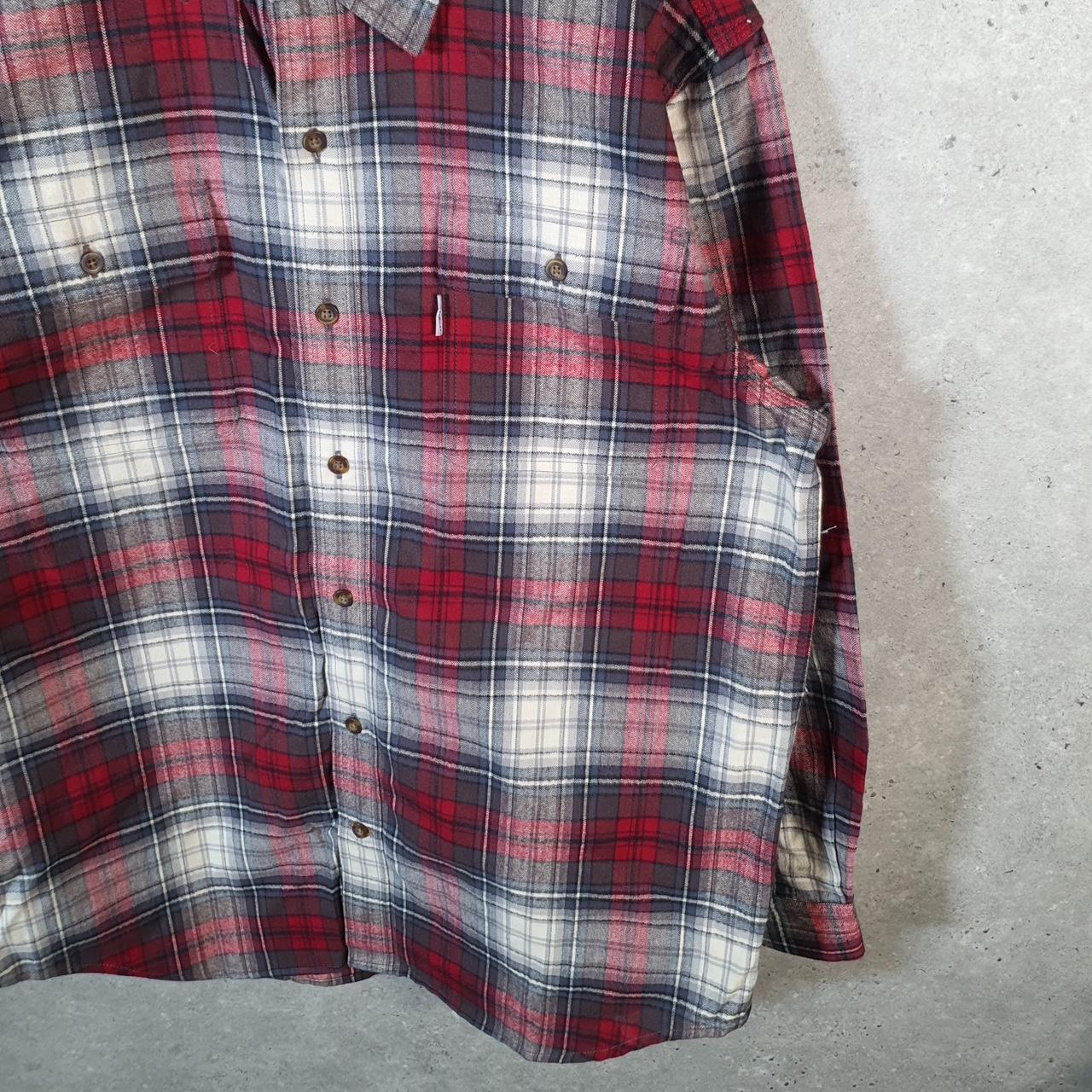 Vintage Carhartt Shirt Button Down Mens L Red Long Sleeve Utility Original Fit