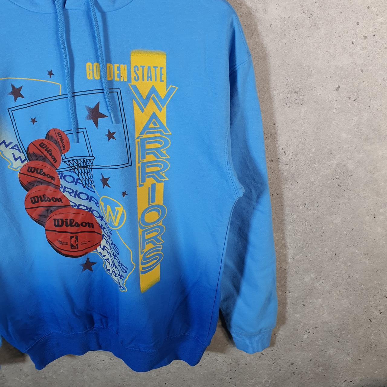 Vintage NBA Golden State Warriors Hoodie Men’s Small Blue Pullover Pro Sport USA