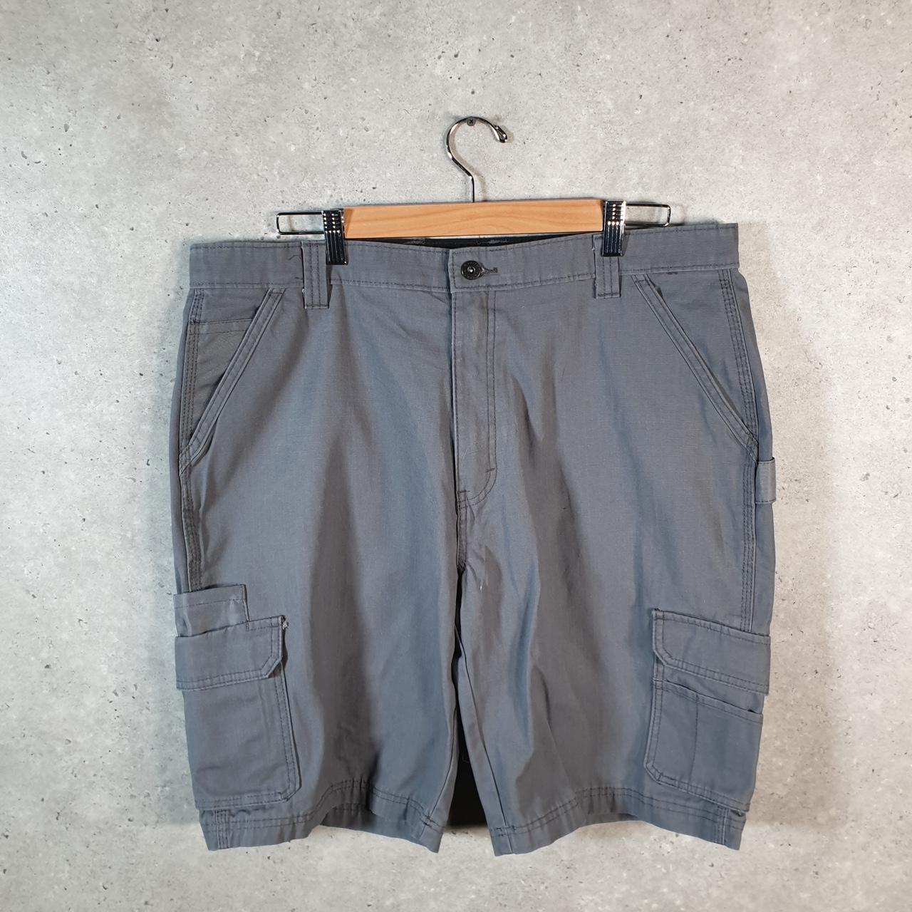 Vintage Dickies Baggy Chino Shorts Jorts Cargo Mens W38 Grey Relaxed Fit