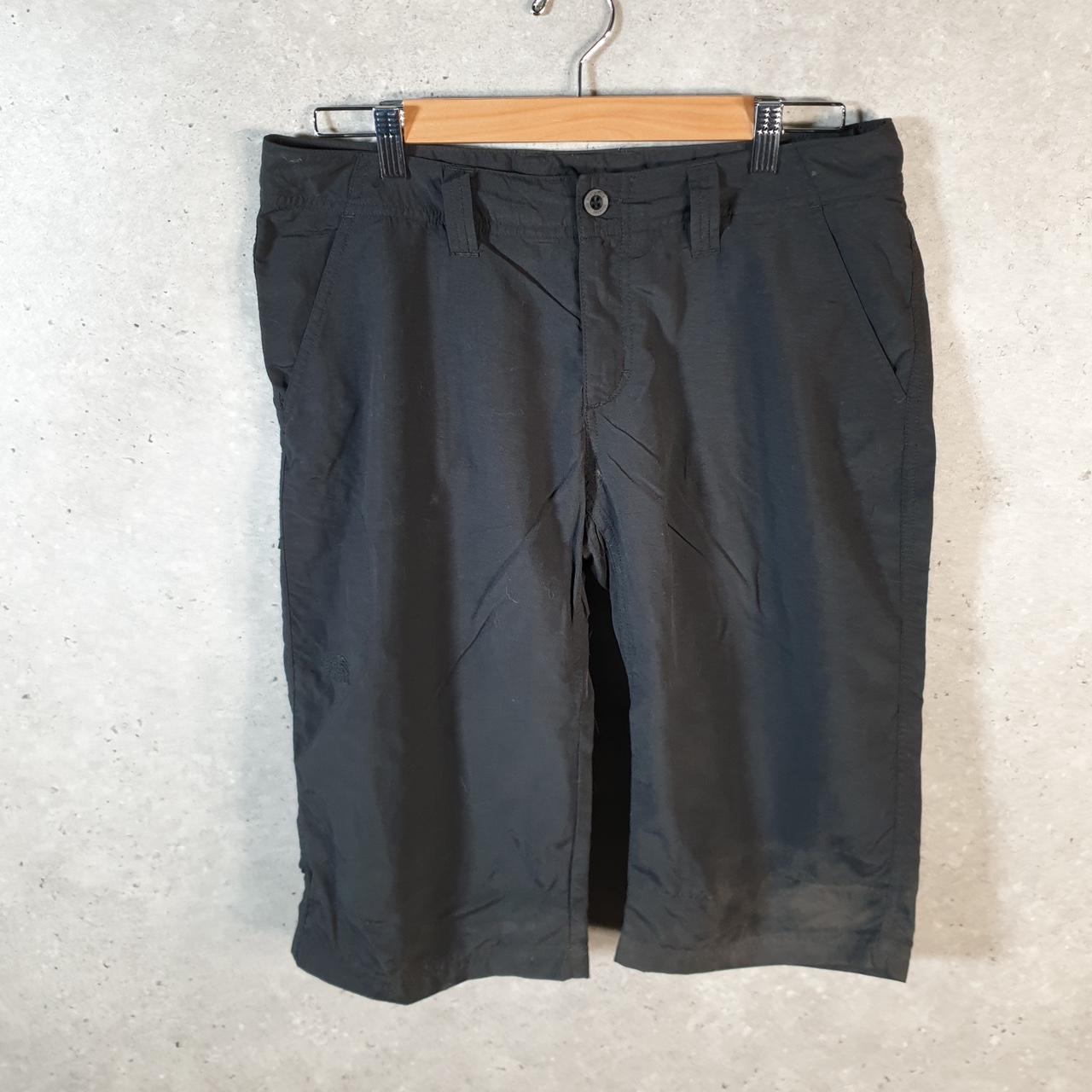 Vintage The North Face TNF Shorts Jorts Chino Cargo Womens UK12 Black Baggy Cotton
