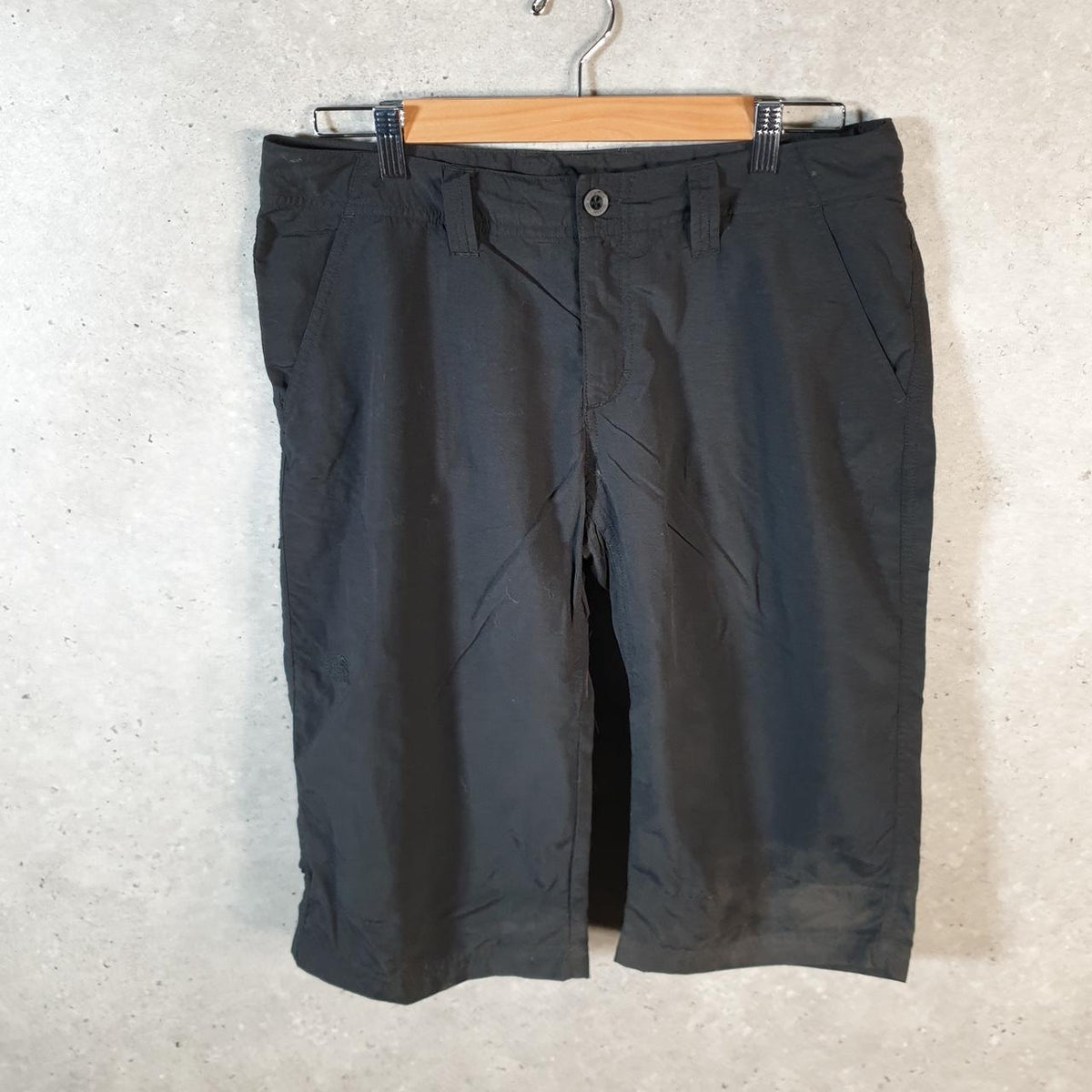 Vintage The North Face TNF Shorts Jorts Chino Cargo Womens UK12 Black Baggy Cotton