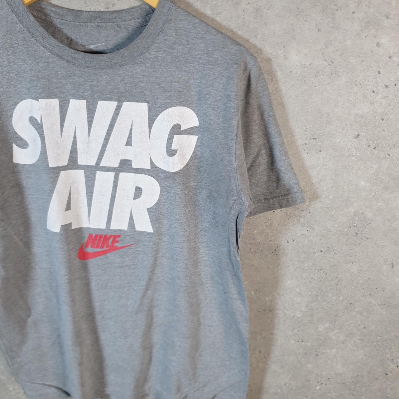 Vintage Nike Swag Air Club T Shirt Men’s Medium Grey Logo Swoosh Athletic
