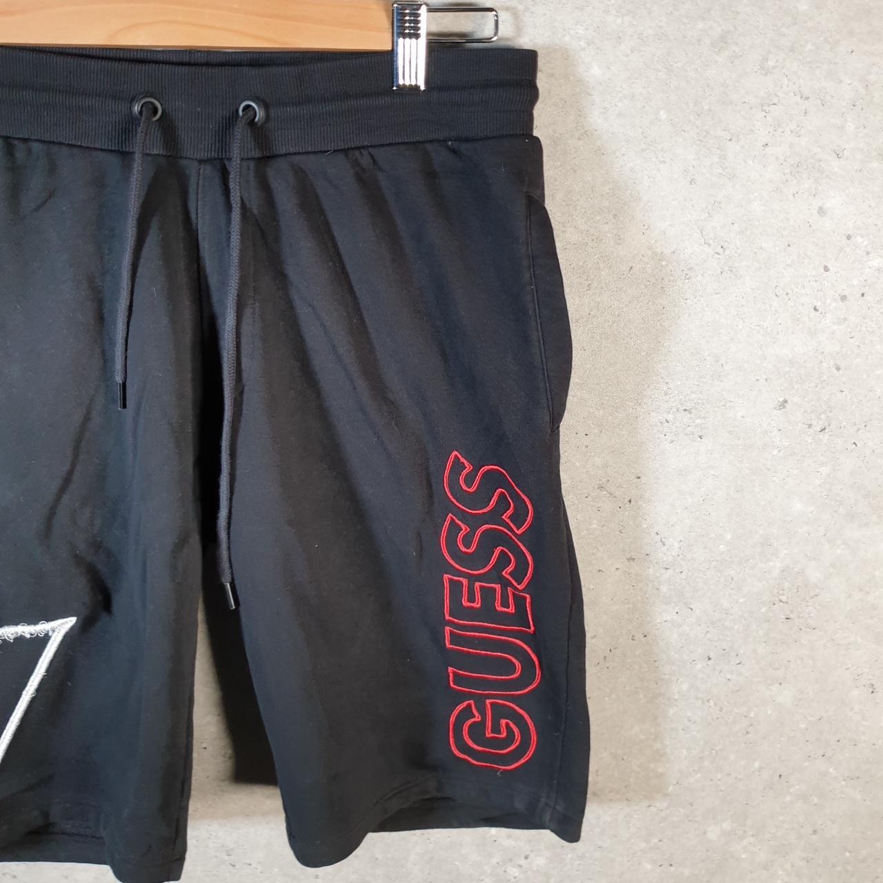 Vintage Guess SweatPant Jogger Shorts Jorts Cargo Men’s Small Black Baggy Cotton