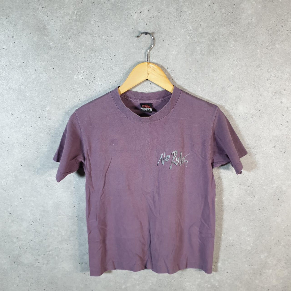 Vintage No Rules It’s Cool Y2K Graphic 90s Single Stitch T Shirt Men’s XS Purple