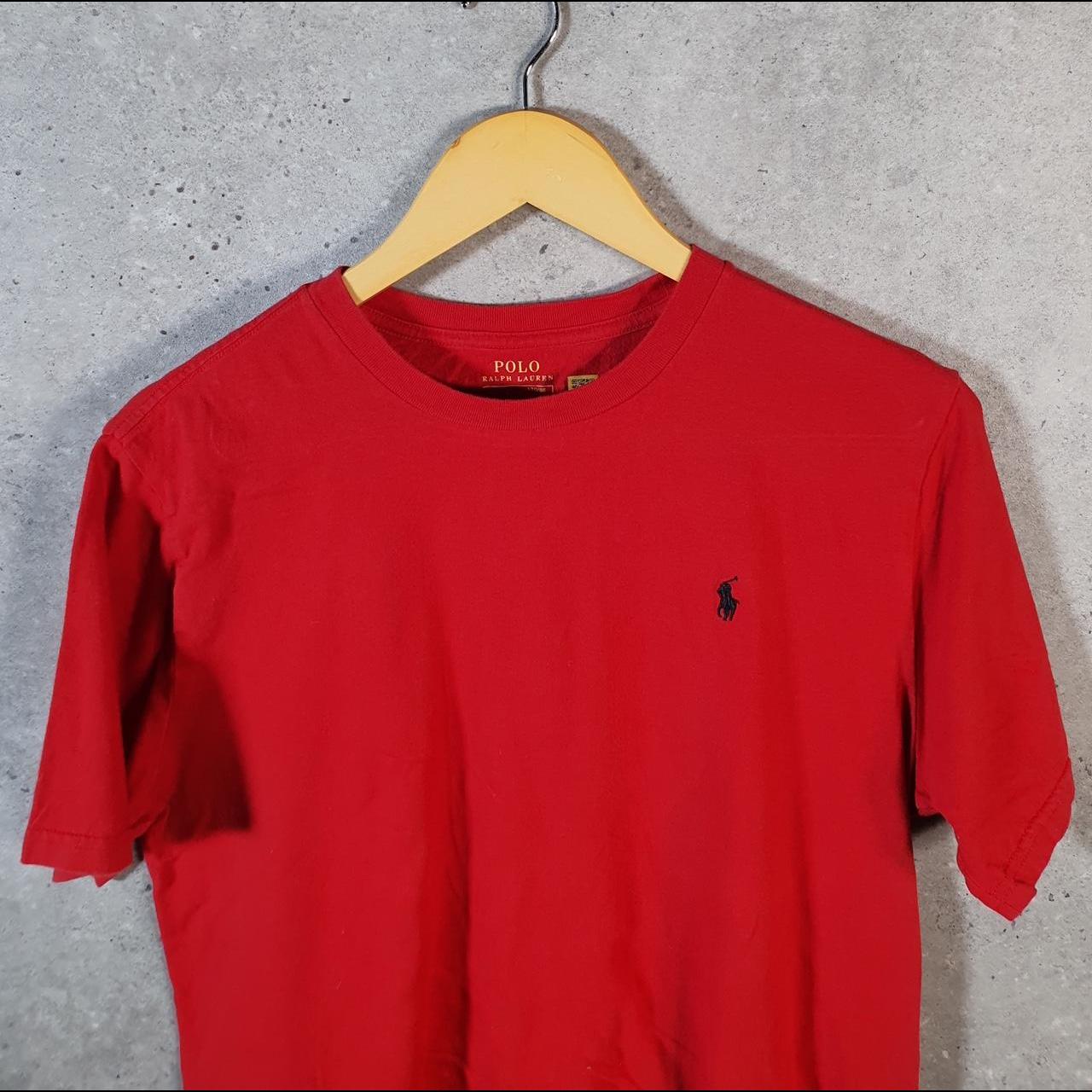 Vintage Ralph Lauren Polo T Shirt Womens XL Red Embroidered Pony Custom Fit C9087