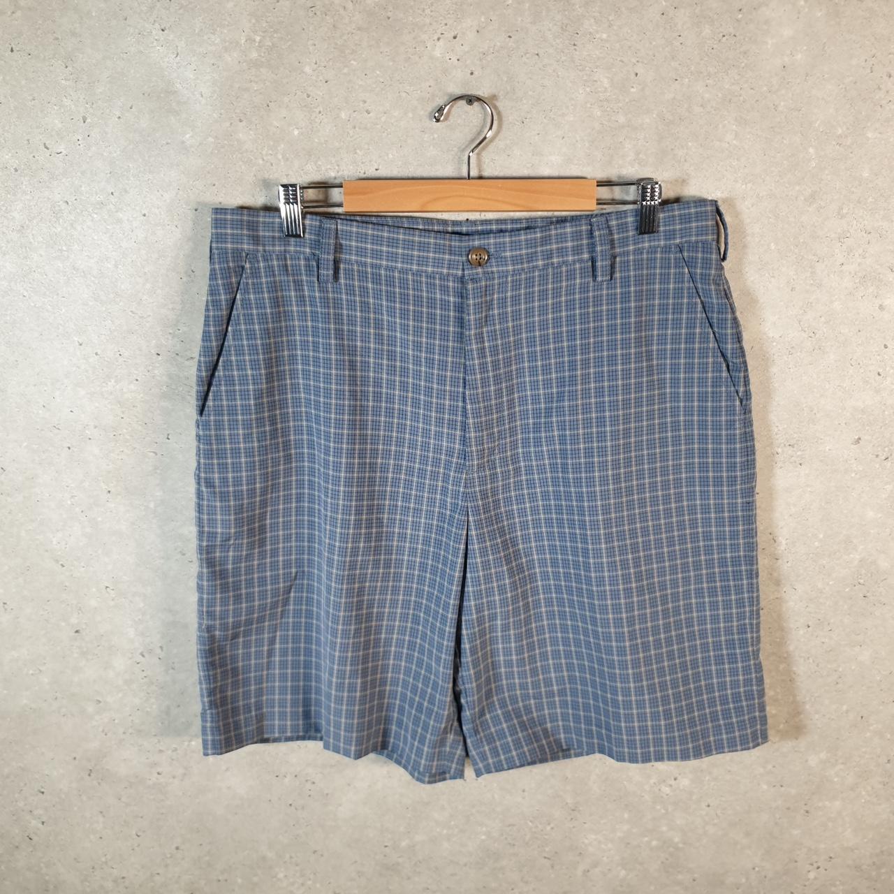 Vintage Izod Shorts Jorts Cargo Men’s W36 Checkered Chino Pockets Baggy Cotton