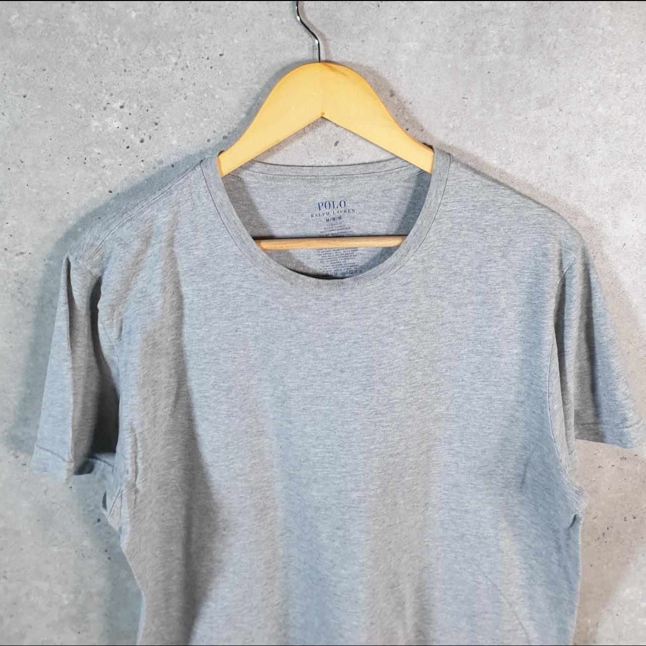 Vintage Ralph Lauren Polo T Shirt Men’s Medium Grey Embroidered Classic Fit Pony C8584