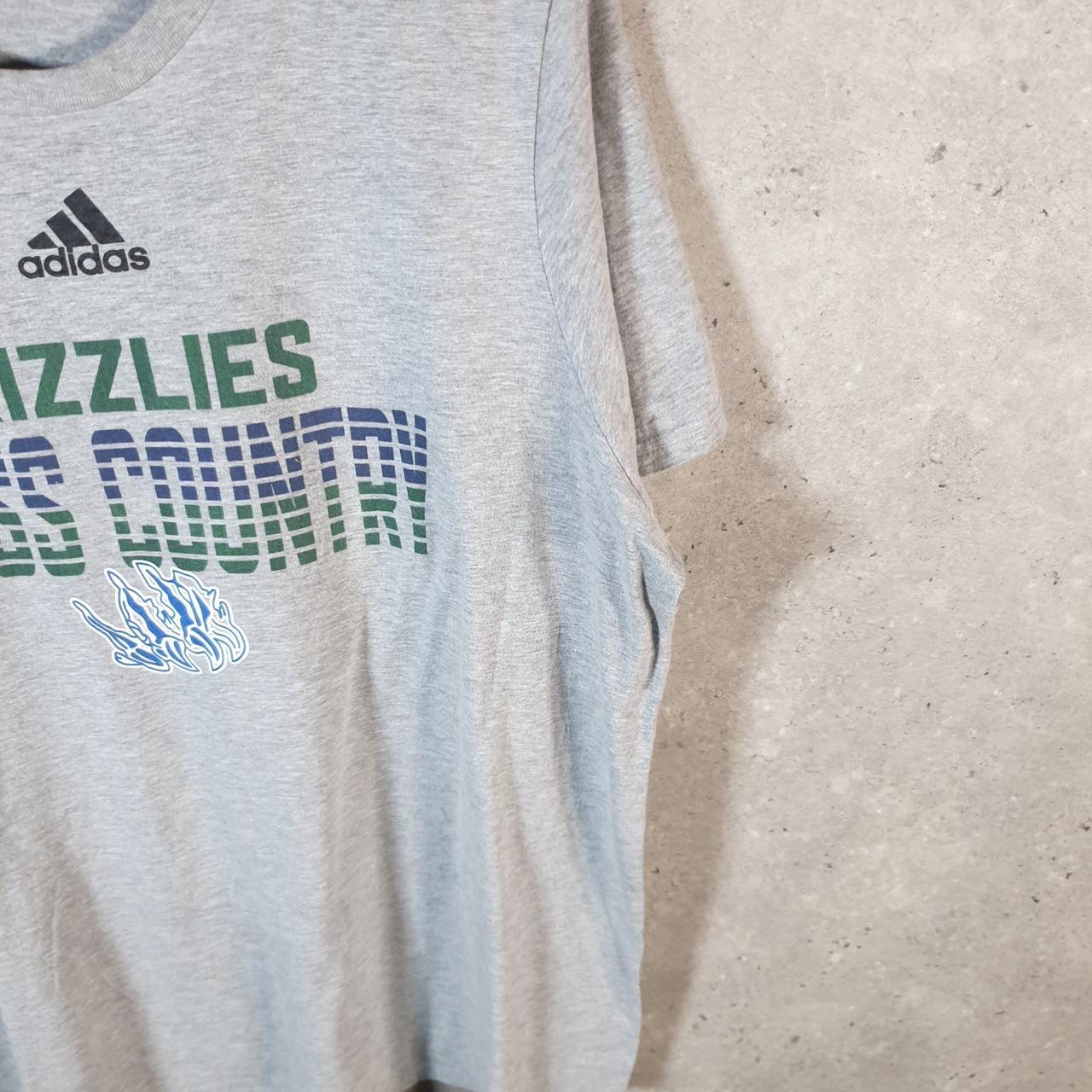 Vintage Adidas Amplifier Grizzlers Cross Country T Shirt Men’s XL Grey Three Stripes Logo Athletic