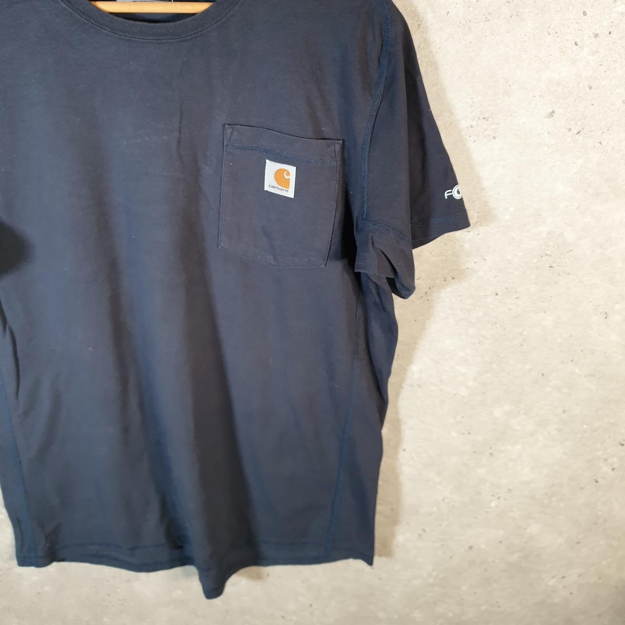 Vintage Carhartt Pocket T Shirt Men’s Medium Blue Workwear Chore Utility Relaxed Fit