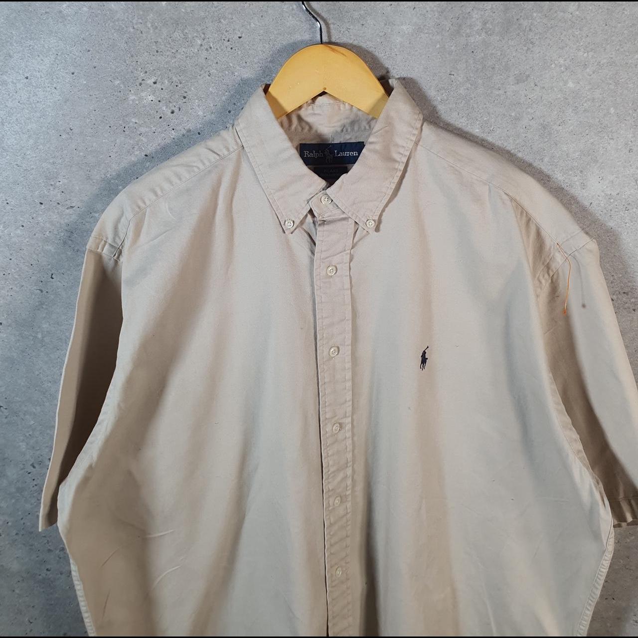 Vintage Ralph Lauren Button Down Shirt Men’s XL Brown Blake Cotton Pony