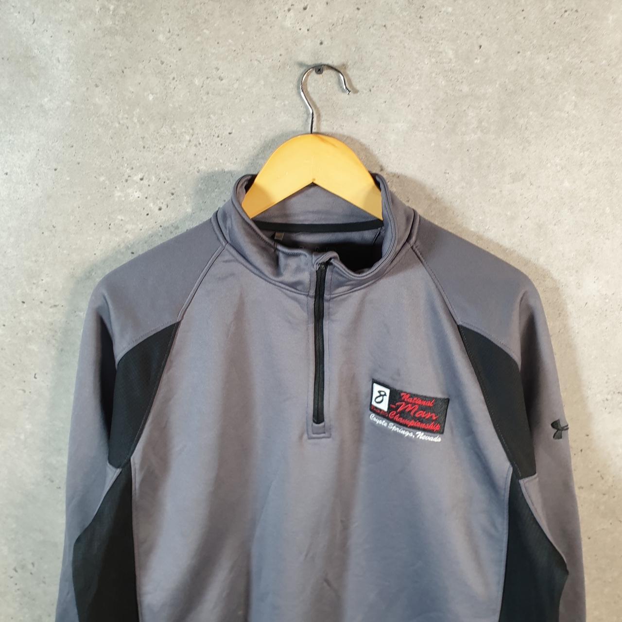 Vintage Under Armour Coldgear Windbreaker Track Jacket Mens M Grey USA 1/4 Zip