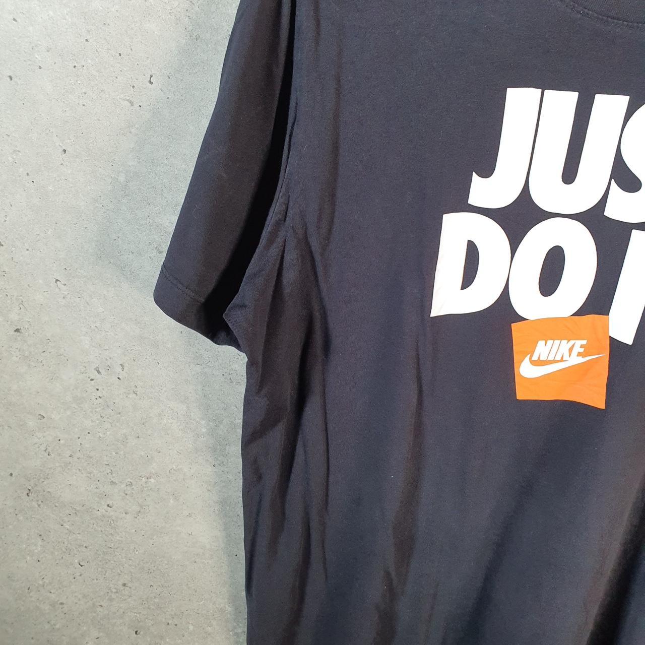 Vintage Nike Spellout Just Do It T Shirt Men’s Large Black Logo Swoosh Athletic