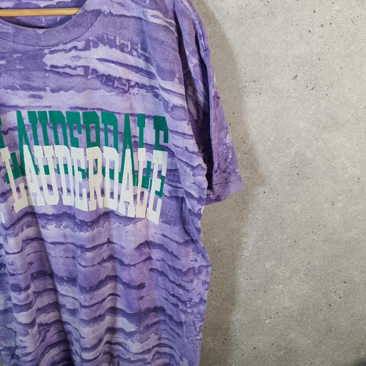 Vintage Premium Sportswear Fort Lauderdale 90s USA Single Stitch T Shirt Men’s Large Purple