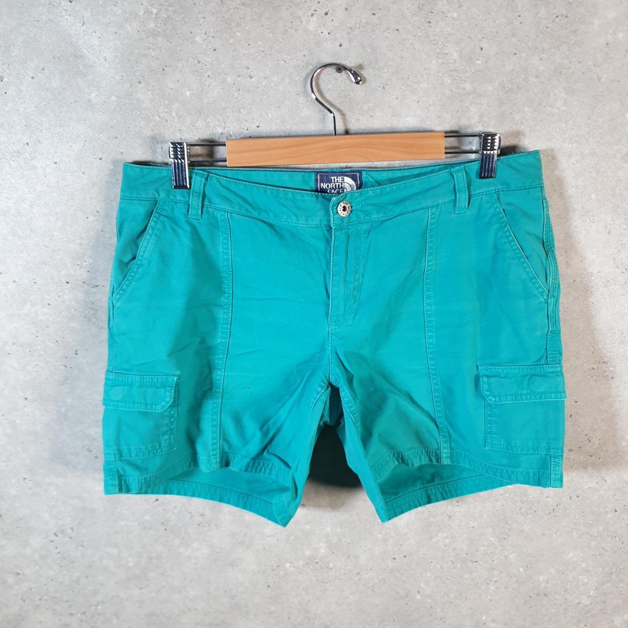 Vintage The North Face TNF Shorts Jorts Chino Cargo Womens UK16 Blue Baggy Cotton