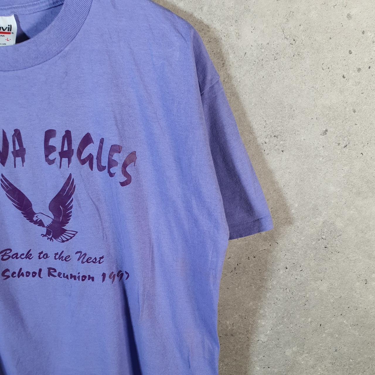 Vintage Anvil Canada Eagles 1997 USA Single Stitch T Shirt Men’s Large Purple