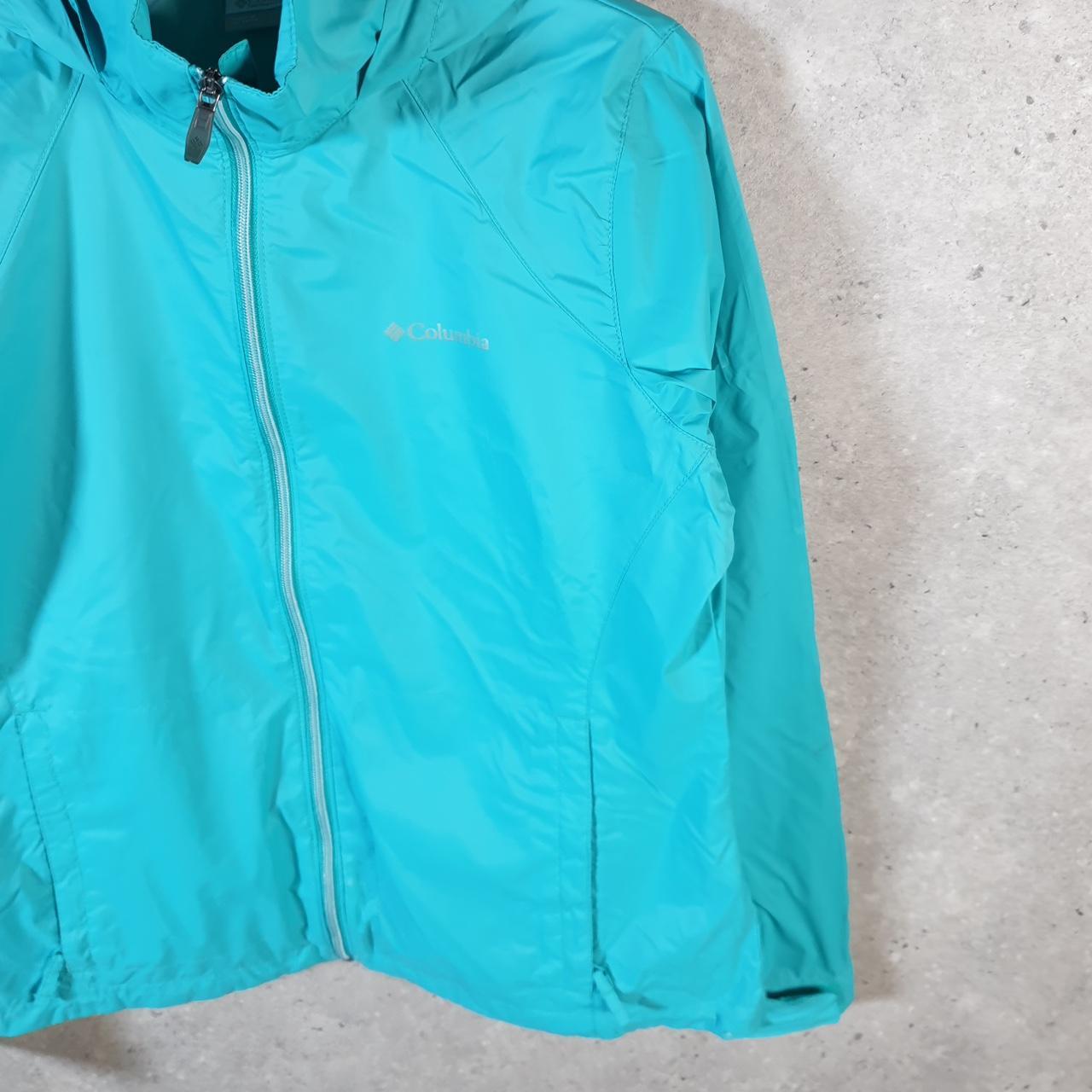 Vintage Columbia Windbreaker Track Jacket Womens Large Blue USA Athletic