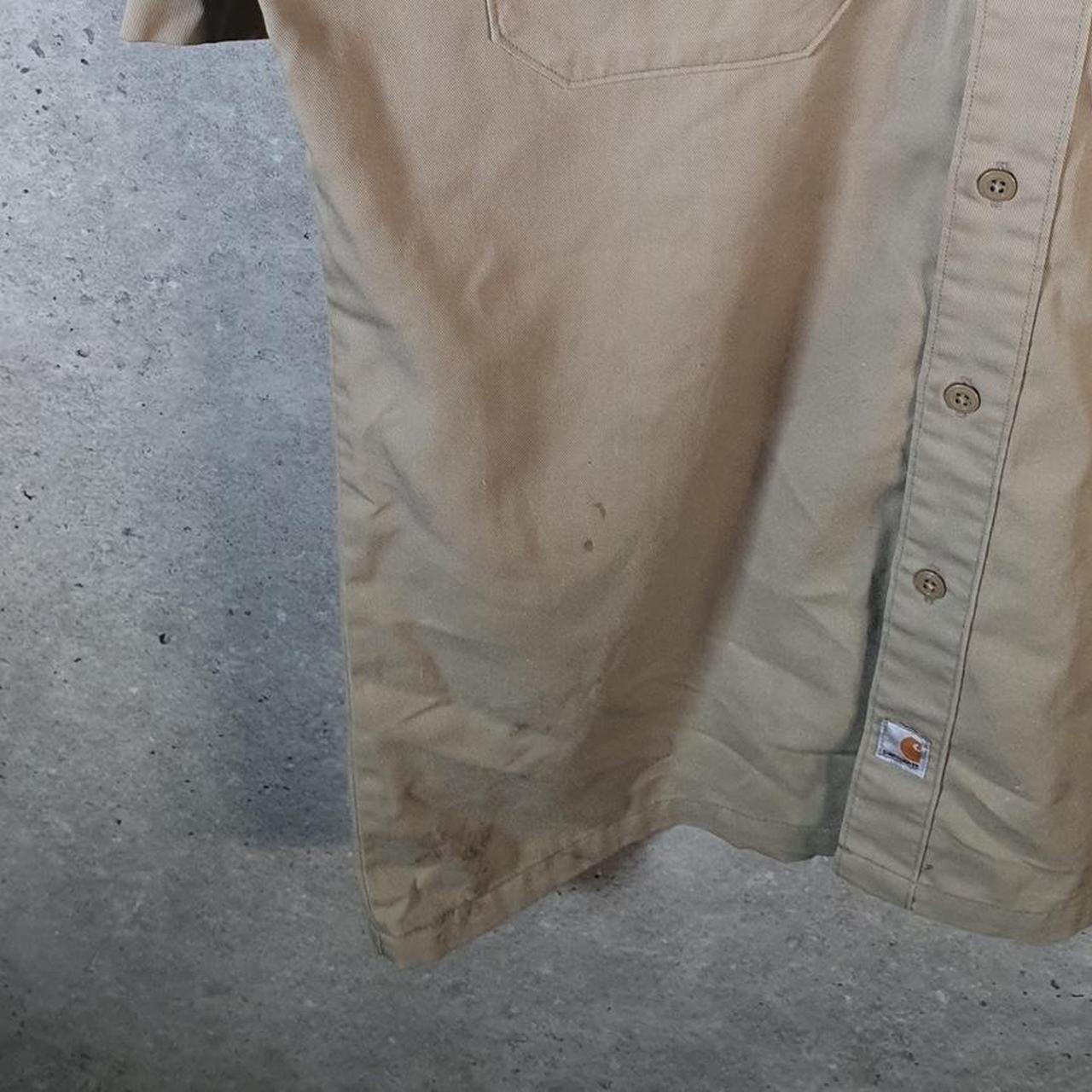 Vintage Carhartt Shirt Button Down Mens Medium Brown Chore Utility Relaxed