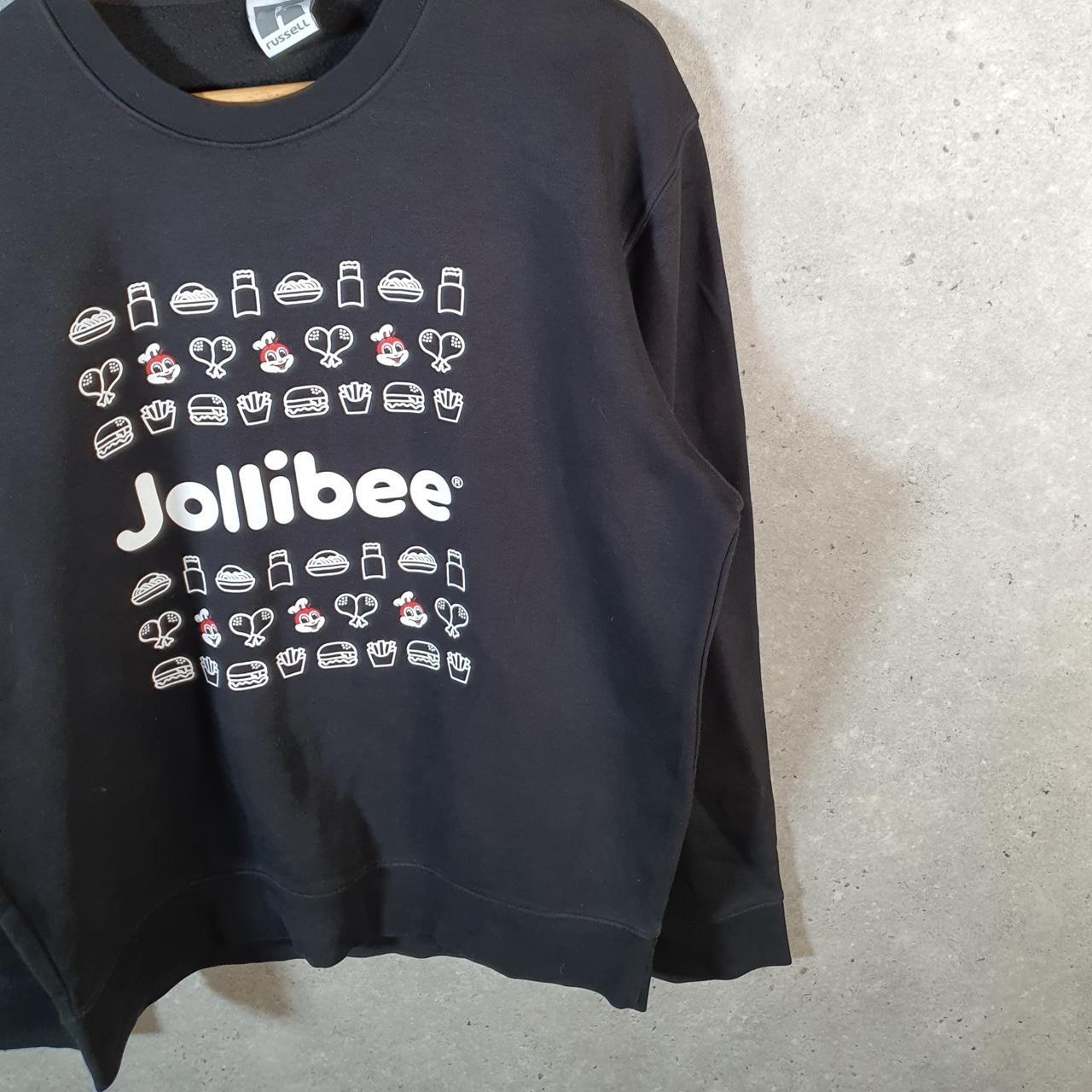 Vintage Russell Athletic Jollibee Sweatshirt Men’s Large Black Pullover Baggy