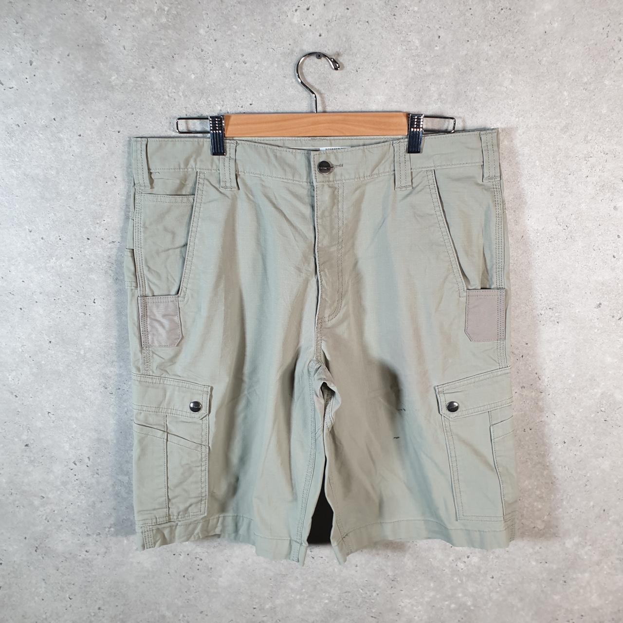 Vintage Carhartt Baggy Carpenter Shorts Jorts Cargo Men’s W36 Green Relaxed Fit Workwear