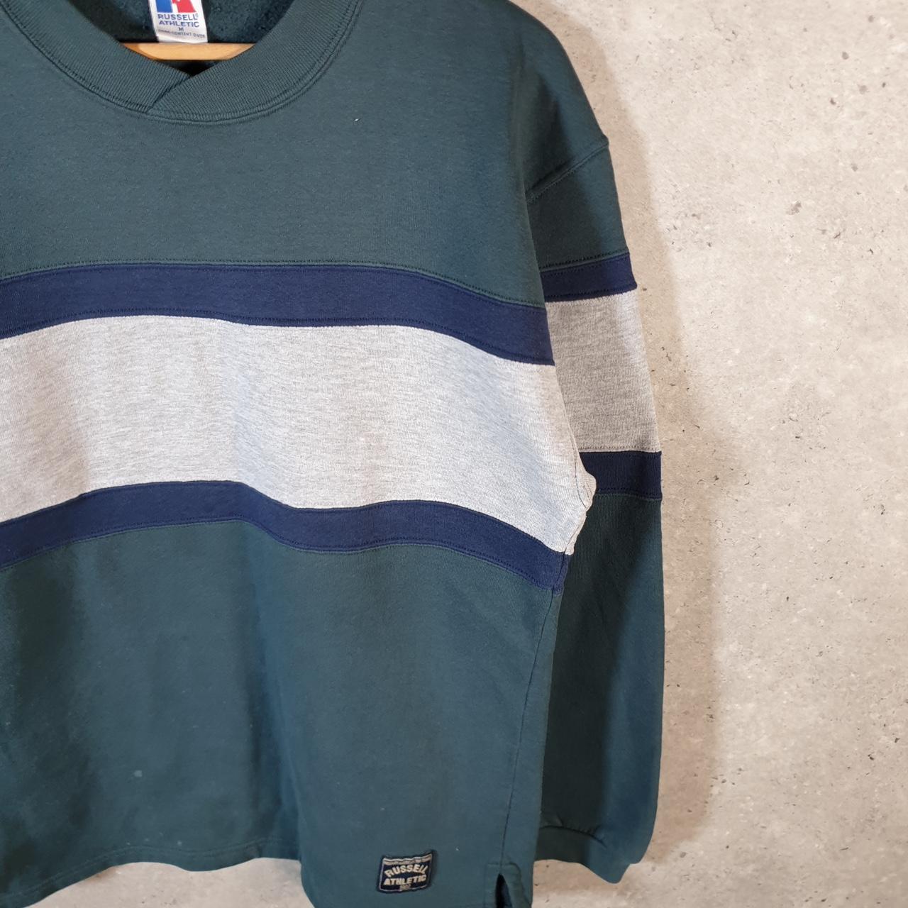 Vintage Russell Athletic Blank Sweatshirt Men’s Medium Striped Pullover