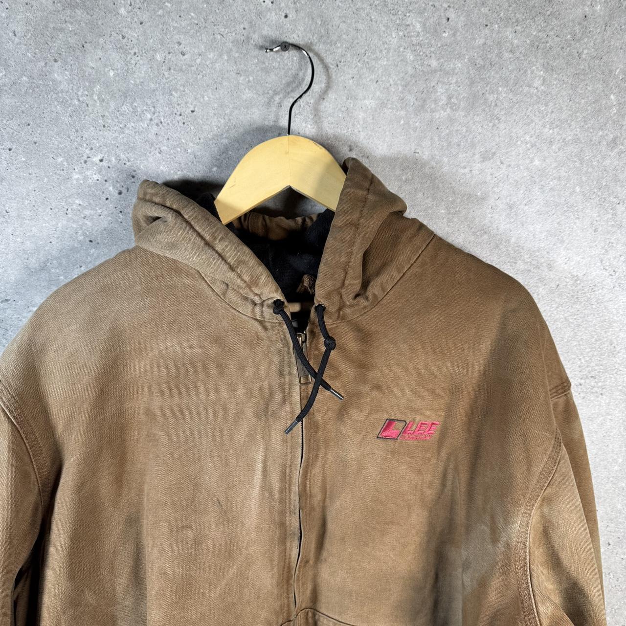 Vintage Carhartt Active Hooded Jacket Men’s XL Tan Brown Workwear Canvas USA