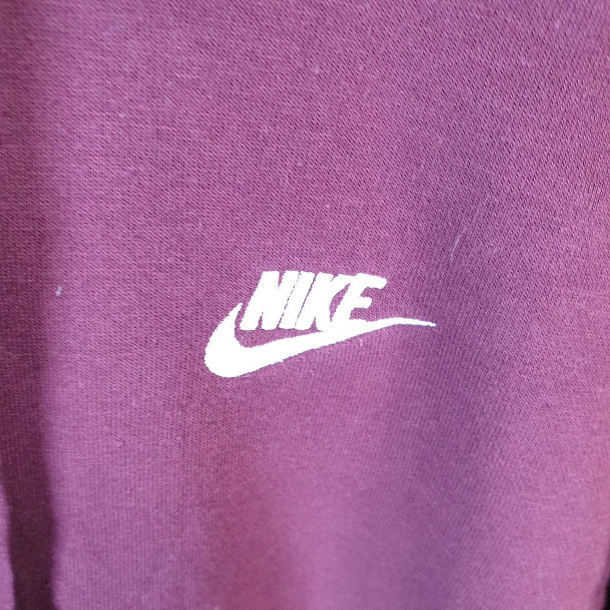 Vintage Nike Club Embroidered Hoodie Men’s Medium Burgundy Red Swoosh Y2K Pullover