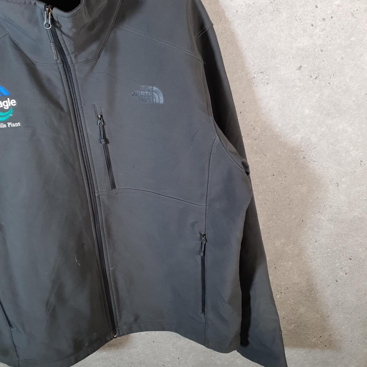Vintage The North Face TNF Soft Shell Jacket Mens XL Full Zip Grey Logo Winter