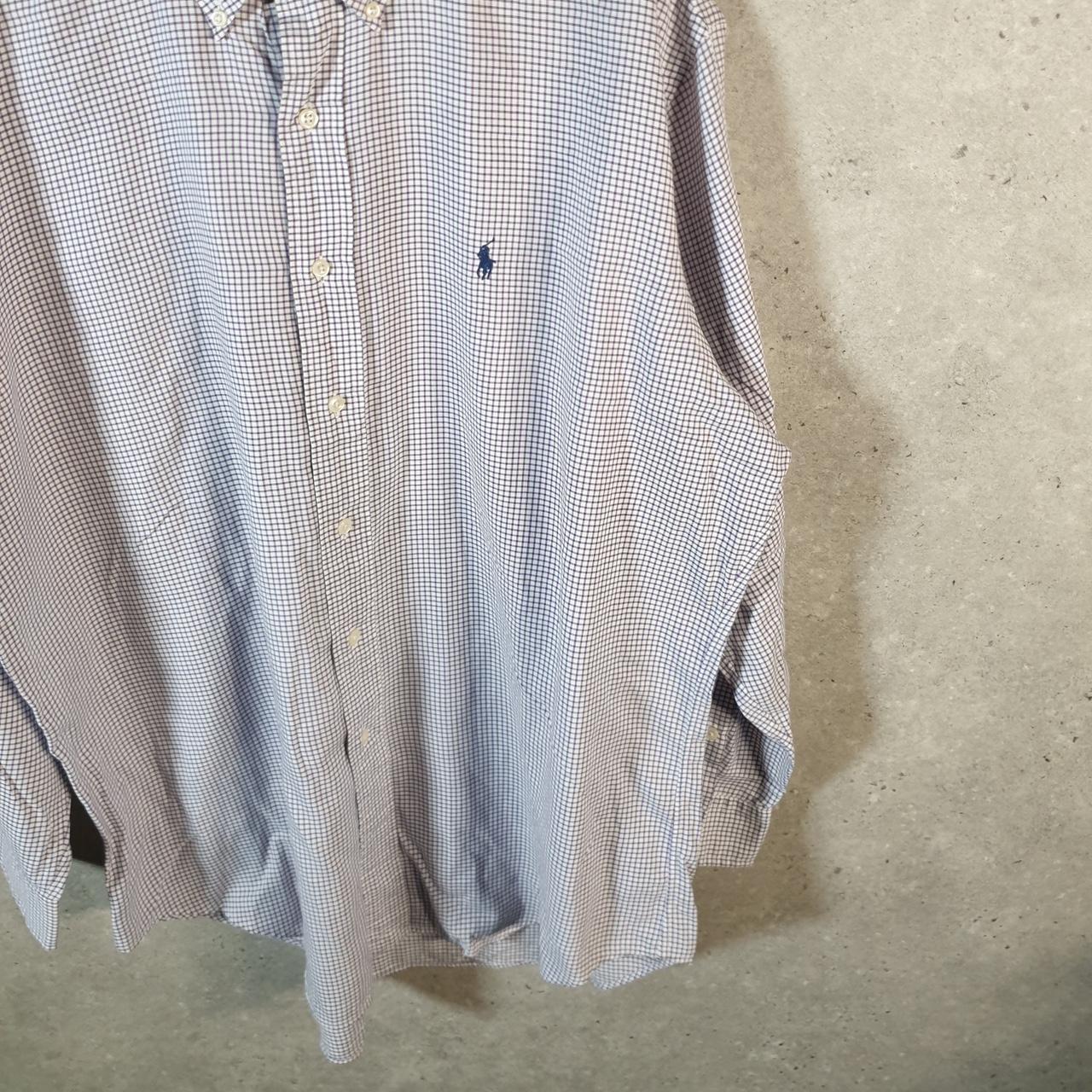 Vintage Ralph Lauren Button Down Shirt Men’s XL Purple Checkered Yarmouth Cotton Pony