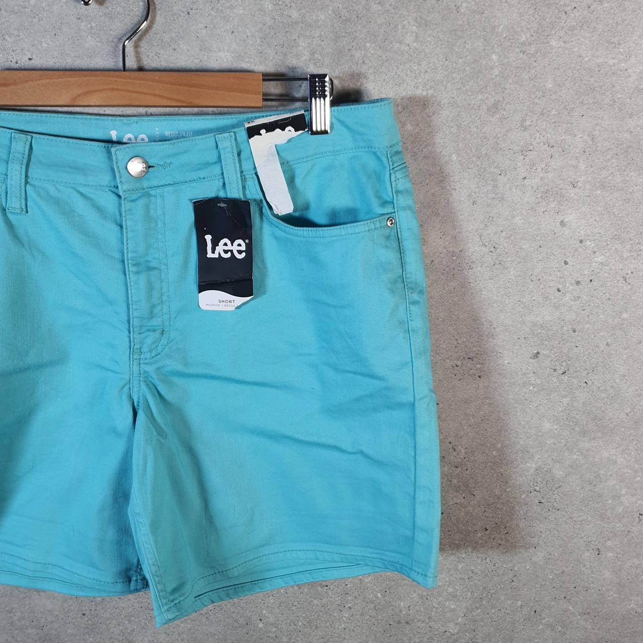 Vintage Lee Baggy Shorts Jorts Cargo Womens W36 Blue Relaxed Cargo